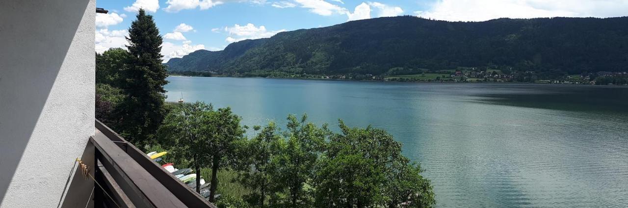 Seeblick Appartement ANNA, Haus Hänsel&Gretel direkt am Ossiachersee mit Hallenbad, Skiarena Gerlitzen Bodensdorf Exterior foto