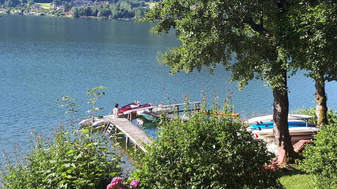 Seeblick Appartement ANNA, Haus Hänsel&Gretel direkt am Ossiachersee mit Hallenbad, Skiarena Gerlitzen Bodensdorf Exterior foto