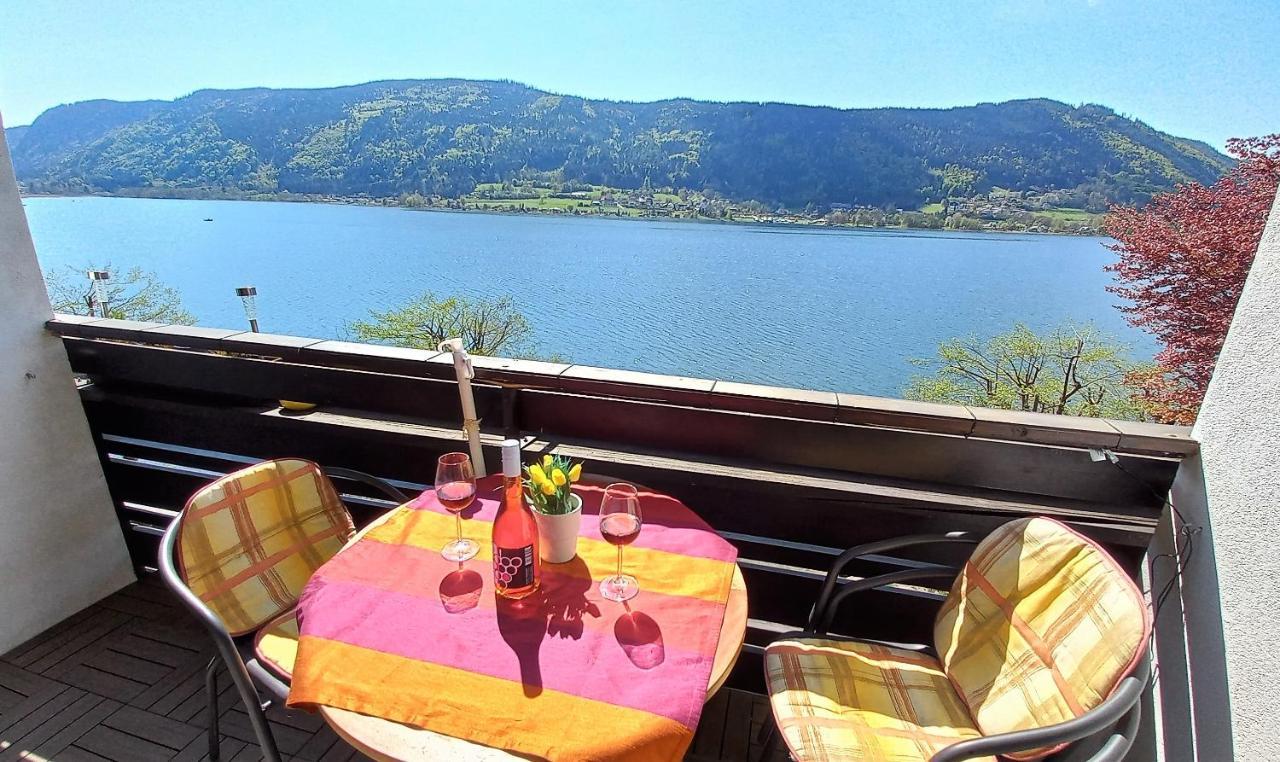 Seeblick Appartement ANNA, Haus Hänsel&Gretel direkt am Ossiachersee mit Hallenbad, Skiarena Gerlitzen Bodensdorf Exterior foto