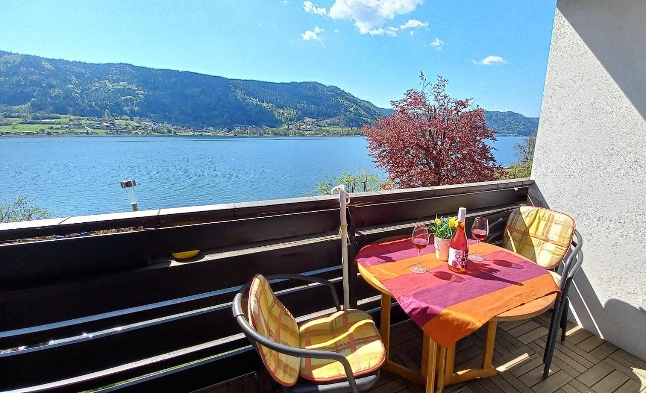Seeblick Appartement ANNA, Haus Hänsel&Gretel direkt am Ossiachersee mit Hallenbad, Skiarena Gerlitzen Bodensdorf Exterior foto