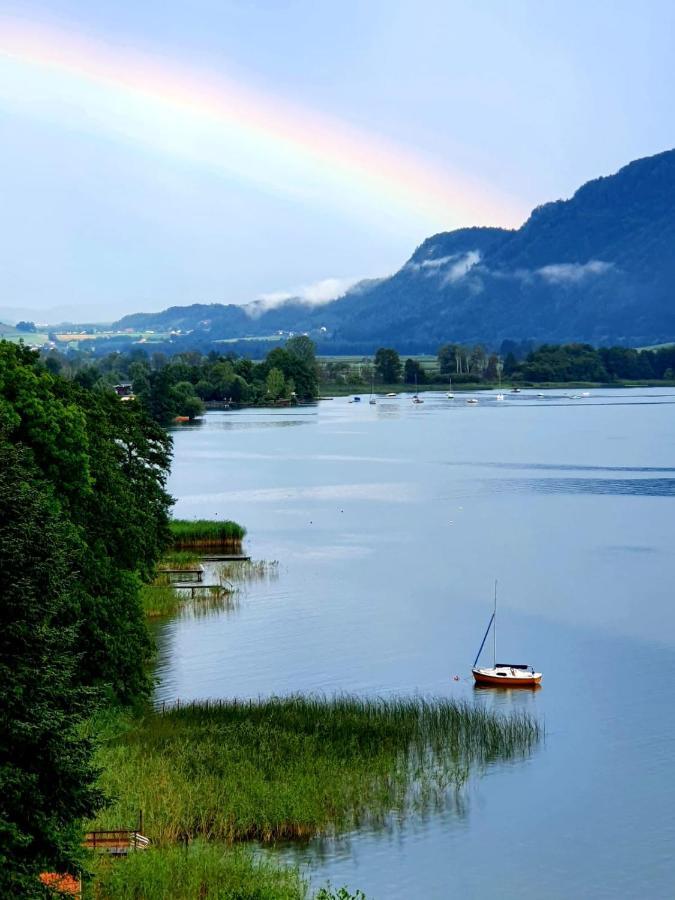 Seeblick Appartement ANNA, Haus Hänsel&Gretel direkt am Ossiachersee mit Hallenbad, Skiarena Gerlitzen Bodensdorf Exterior foto