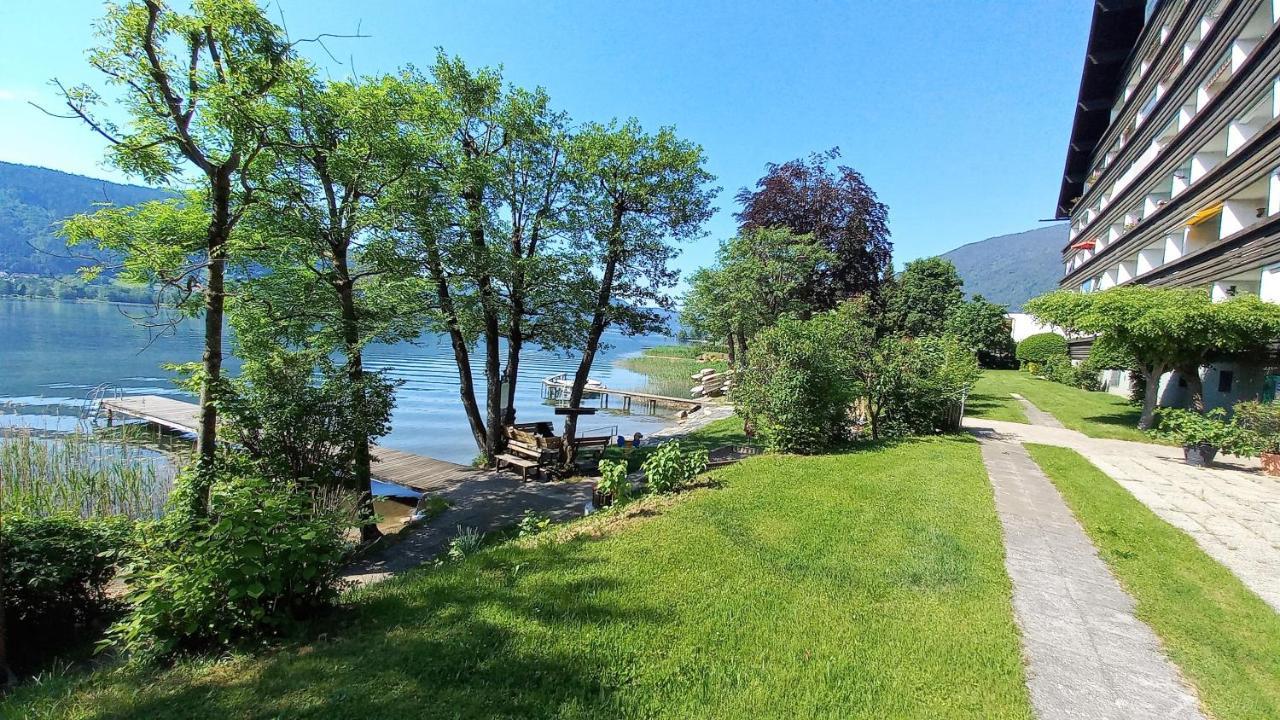 Seeblick Appartement ANNA, Haus Hänsel&Gretel direkt am Ossiachersee mit Hallenbad, Skiarena Gerlitzen Bodensdorf Exterior foto