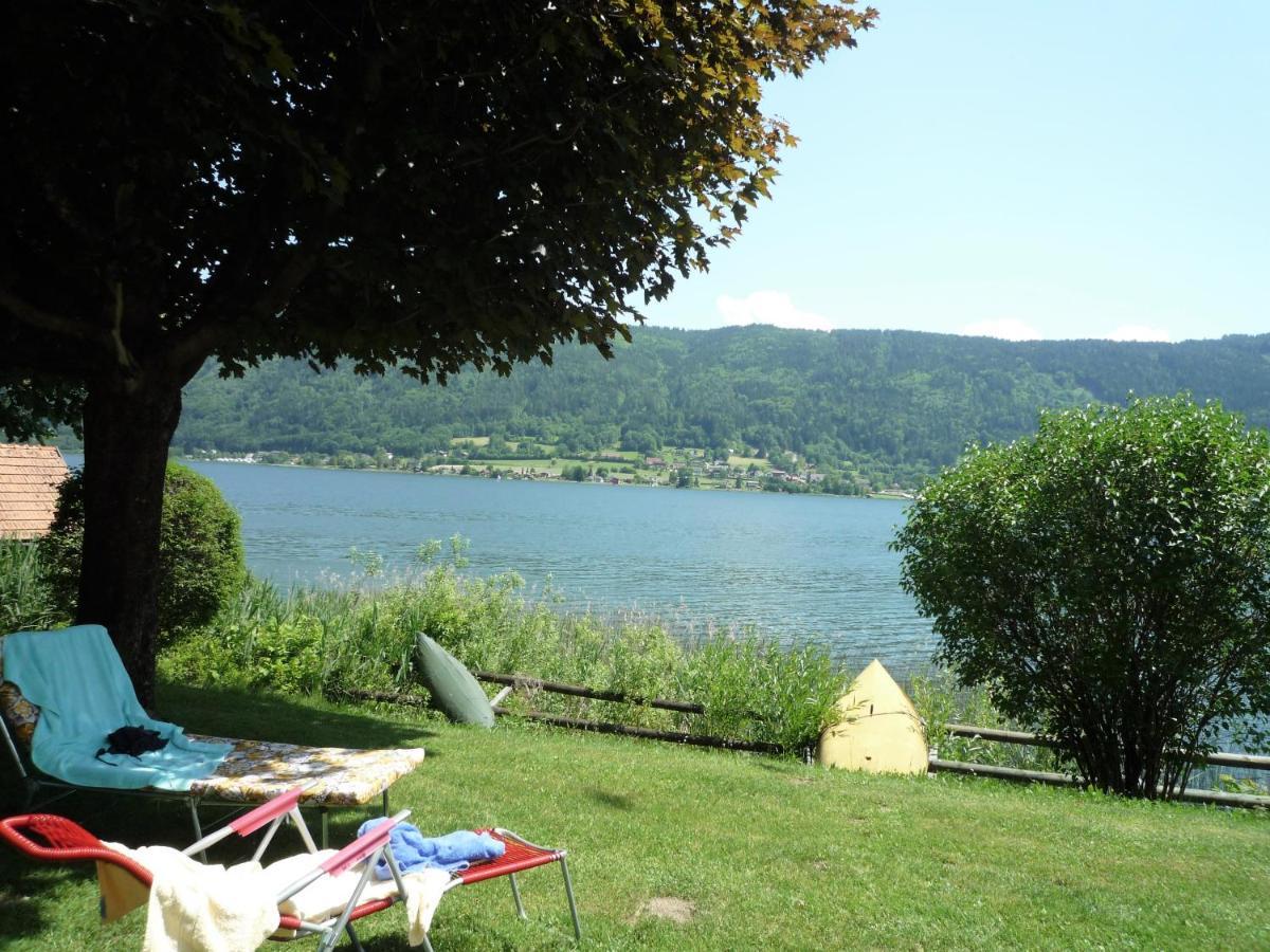 Seeblick Appartement ANNA, Haus Hänsel&Gretel direkt am Ossiachersee mit Hallenbad, Skiarena Gerlitzen Bodensdorf Exterior foto
