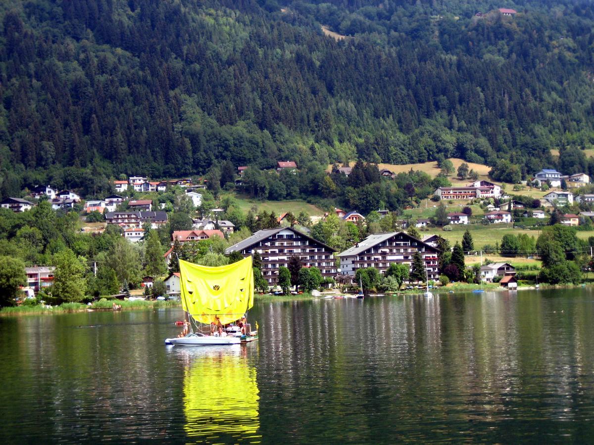 Seeblick Appartement ANNA, Haus Hänsel&Gretel direkt am Ossiachersee mit Hallenbad, Skiarena Gerlitzen Bodensdorf Exterior foto